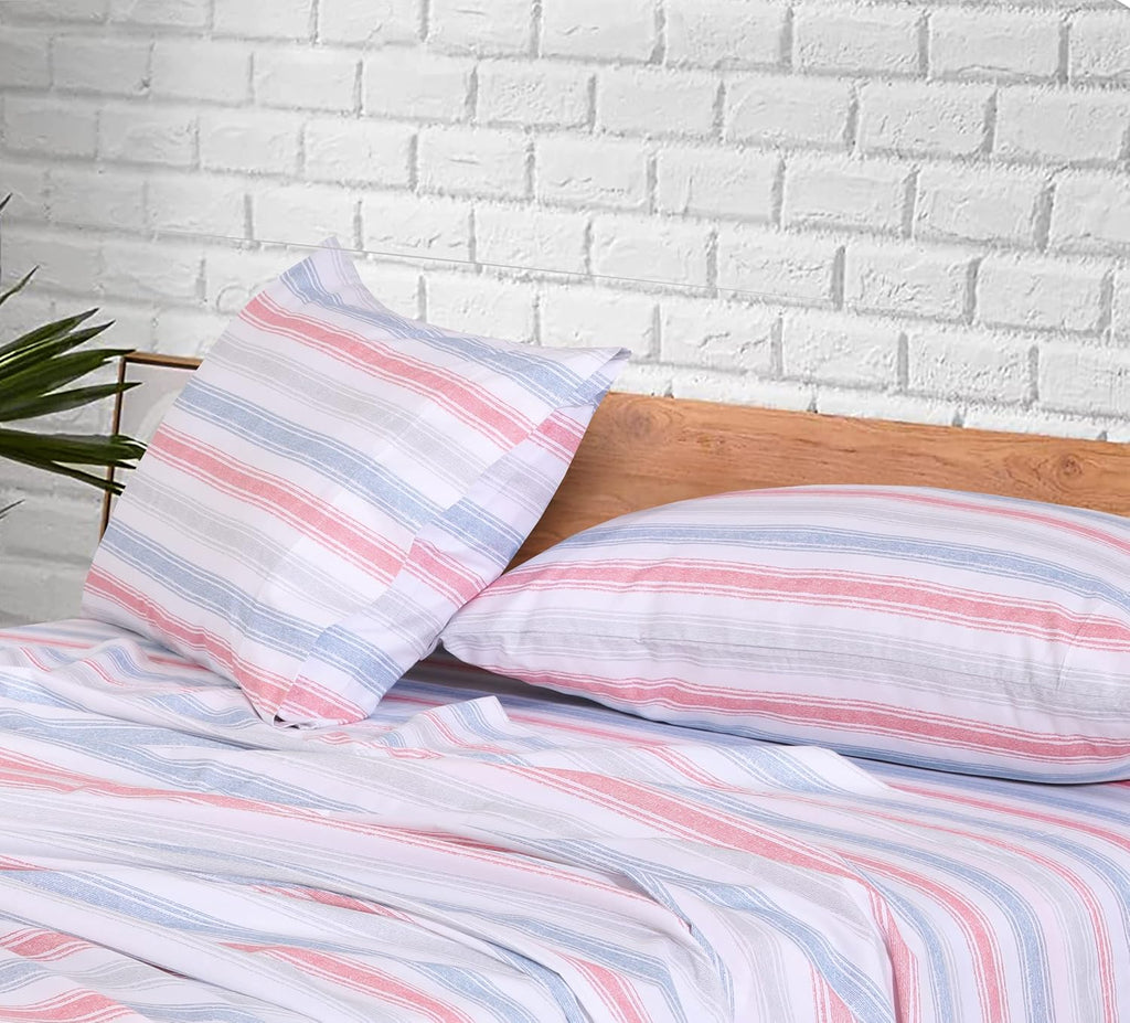 Ruvanti 100% Cotton Percale Sheets California King Size – Crisp Cooling Bed Sheets for Hot Sleepers, Deep Pocket 14”, Soft Breathable & Dur…