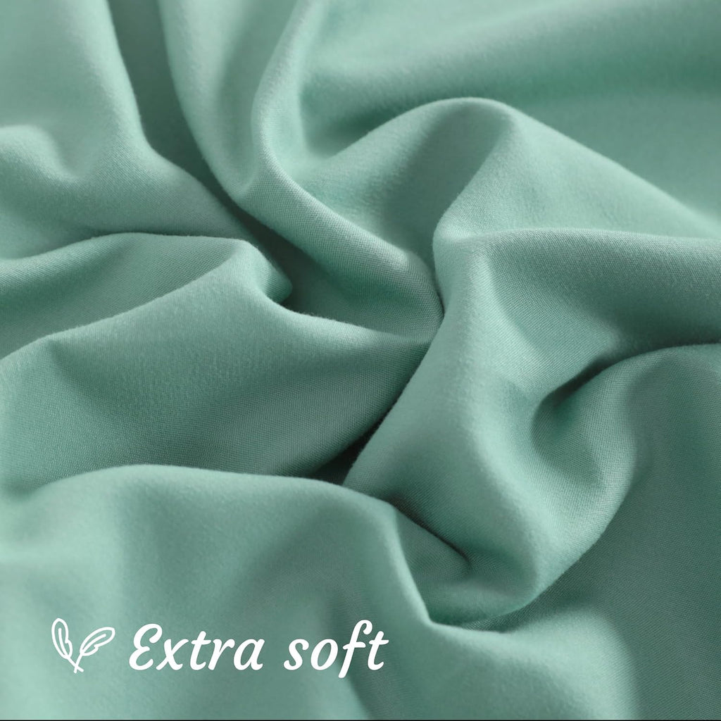 Ntbay Microfiber Body Pillowcase Set, 20x54 Inches, Mint Green, Soft, Wrinkle, Fade Resistant, Envelope Closure, 2 Pc Green