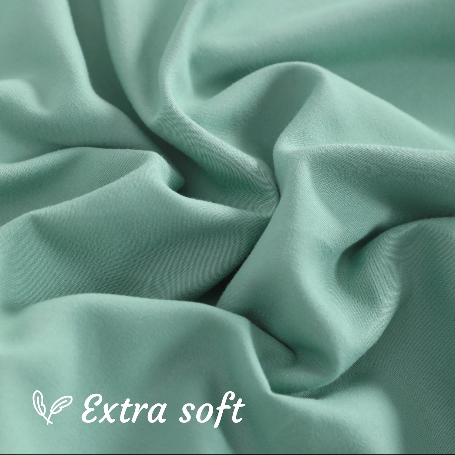 Ntbay Microfiber Body Pillowcase Set, 20x54 Inches, Mint Green, Soft, Wrinkle, Fade Resistant, Envelope Closure, 2 Pc Green