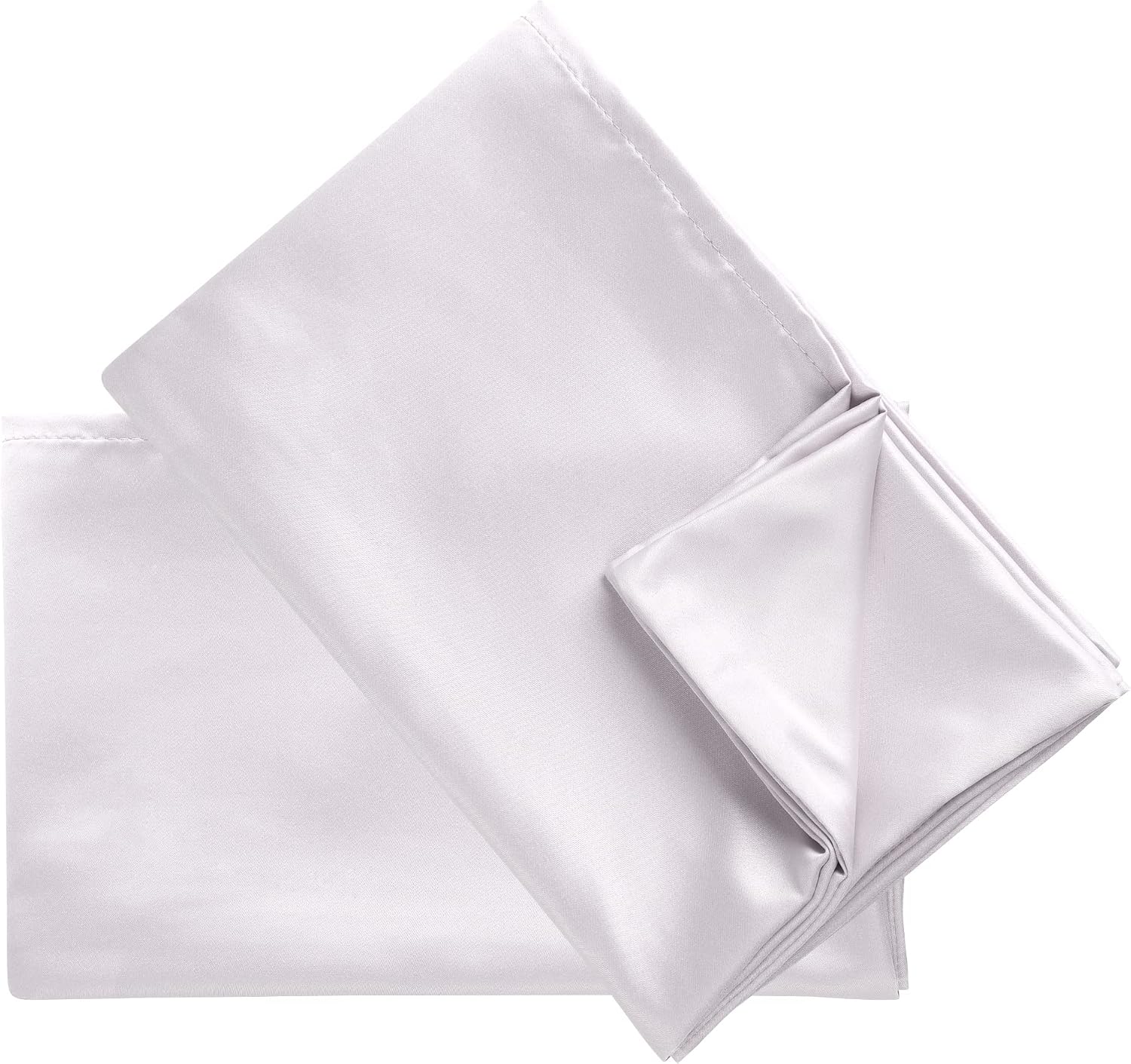 uxcell 2 Pack Silk Satin Pillowcase for Hair and Skin, Cool, Silky, Soft Breathable Pillow Cases Standard Size 20x26 Inch Sateen Pillowcase…