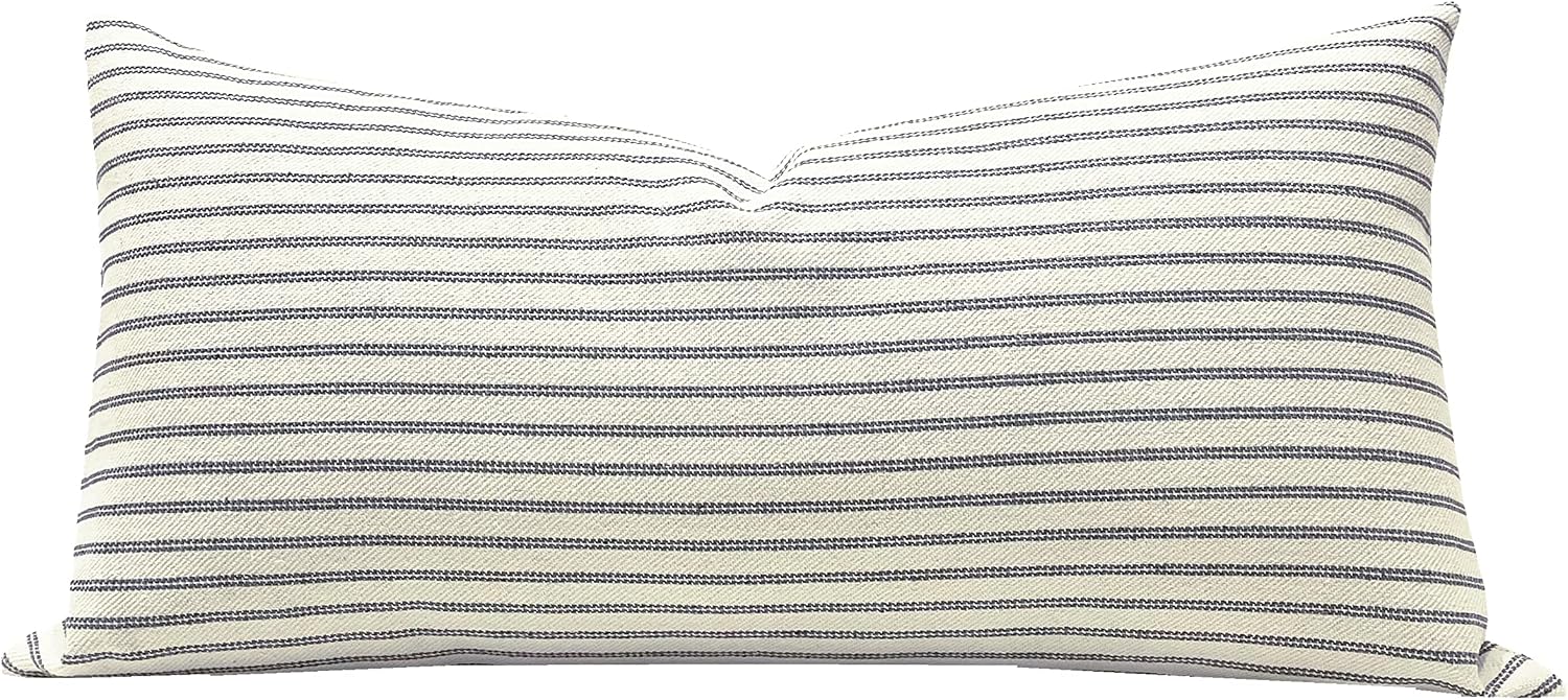 Slow Cow Rectangular Throw Pillow Cover Decorative Textured Lumbar Accent Cushion Cover for Couch Sofa 12 x 24 Inches Grey