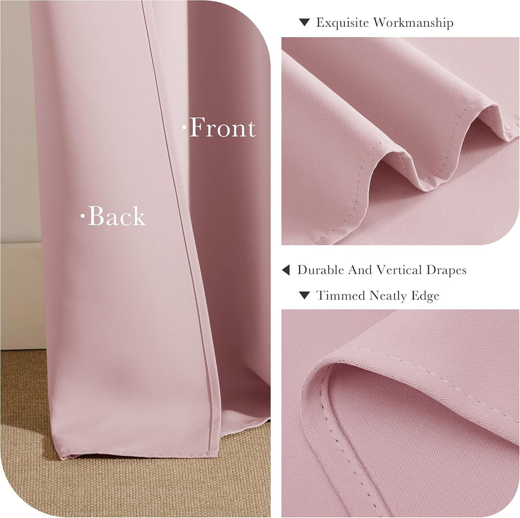Ponydance PONY DANCE Kitchen Curtains Short - Thermal Insulated Window Covering Curtain Panels with Rod Pocket/Back Tab Light Block for Bat…