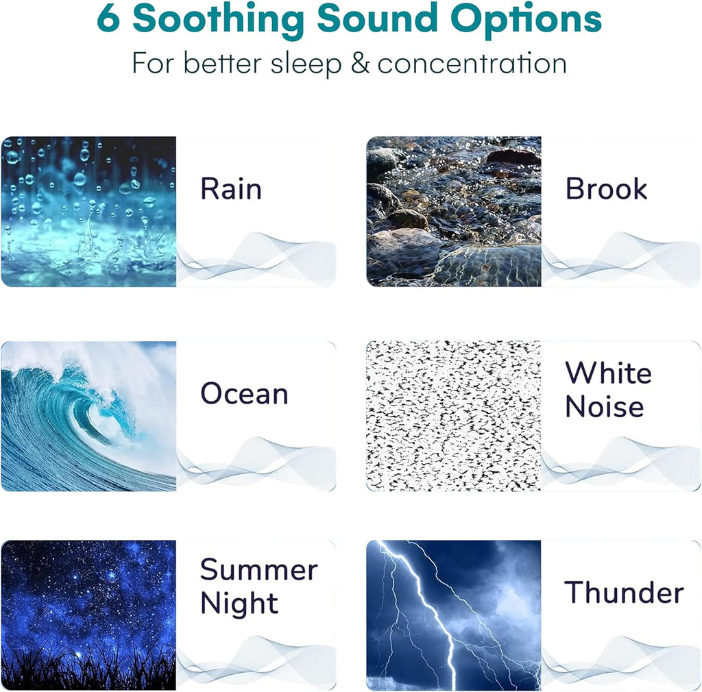 Big Red Rooster Sound Machine - 6 Sleep Sounds - Portable White Noise Machine for Office Privacy & Adult Sleeping - Compact Travel or…
