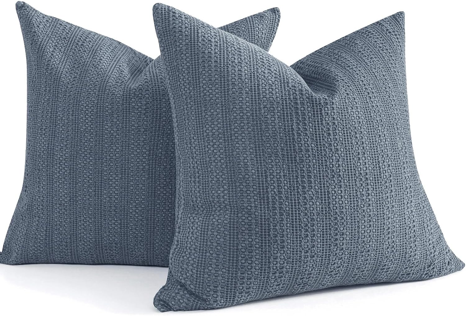 Cocoploceus 26x26 Pillow Covers Decorative Euro Shams Set of 2 Cotton Boho Throw Pillow Covers Large Square Pillowcase for Couch Bed, Blue…