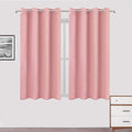 Lemomo Blackout Curtains 52 x 63 inch/Pink Curtains Set of 2 Panels/Thermal Insulated Room Darkening Bedroom Curtains 63 inch Pink