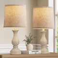 Seealle Farmhouse Table Lamps Set of 2 - Rustic Lamp for Bedroom Living Room, 22" Boho Bedside Lamps for Night Stands End Table Office…