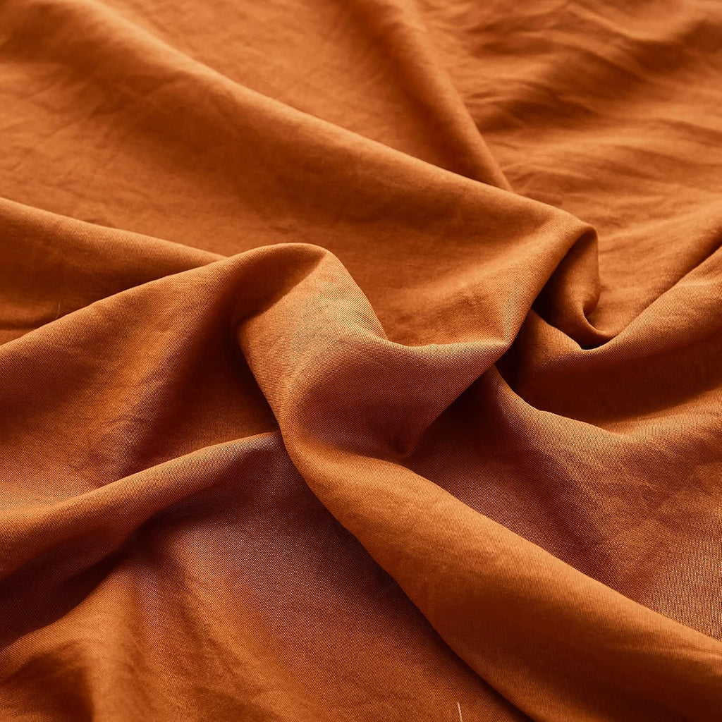 Merryword Burnt Orange Body Pillow Cover 20x54inches Long Pillowcase Shabby Chic Ruffled Fringe Decor Body Pillow Sham Cute Pillowcase (1 B…