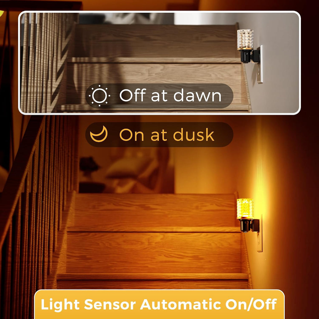 L LOHAS LED Night Light, 2 Pack Dimmable Night Lights Plug into Wall, Automatic Night Lights Plug in with Auto Light Sensor, Adjustable…