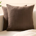 EncasaXO Encasa XO Corduroy Throw Pillows Covers 18"x18", Set of 2 Soft Textured Striped Boho Pillow Covers | Decorative and Cozy Cushion C…