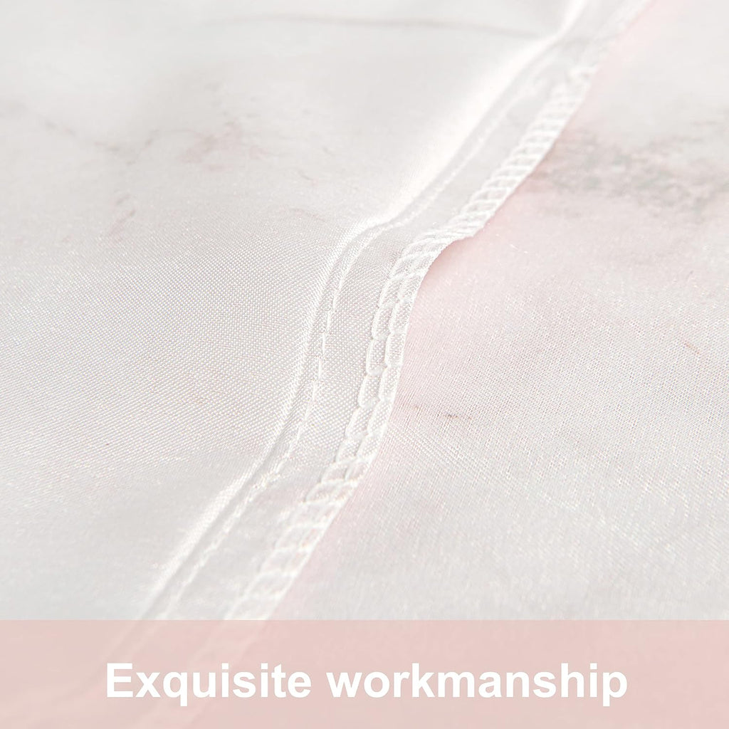 Ntbay 2 Pack Satin Queen Pillowcases for Hair and Skin, Luxurious and Silky Marbling Printed Pillow Cases with Envelope Closure, 20x30 Inch…