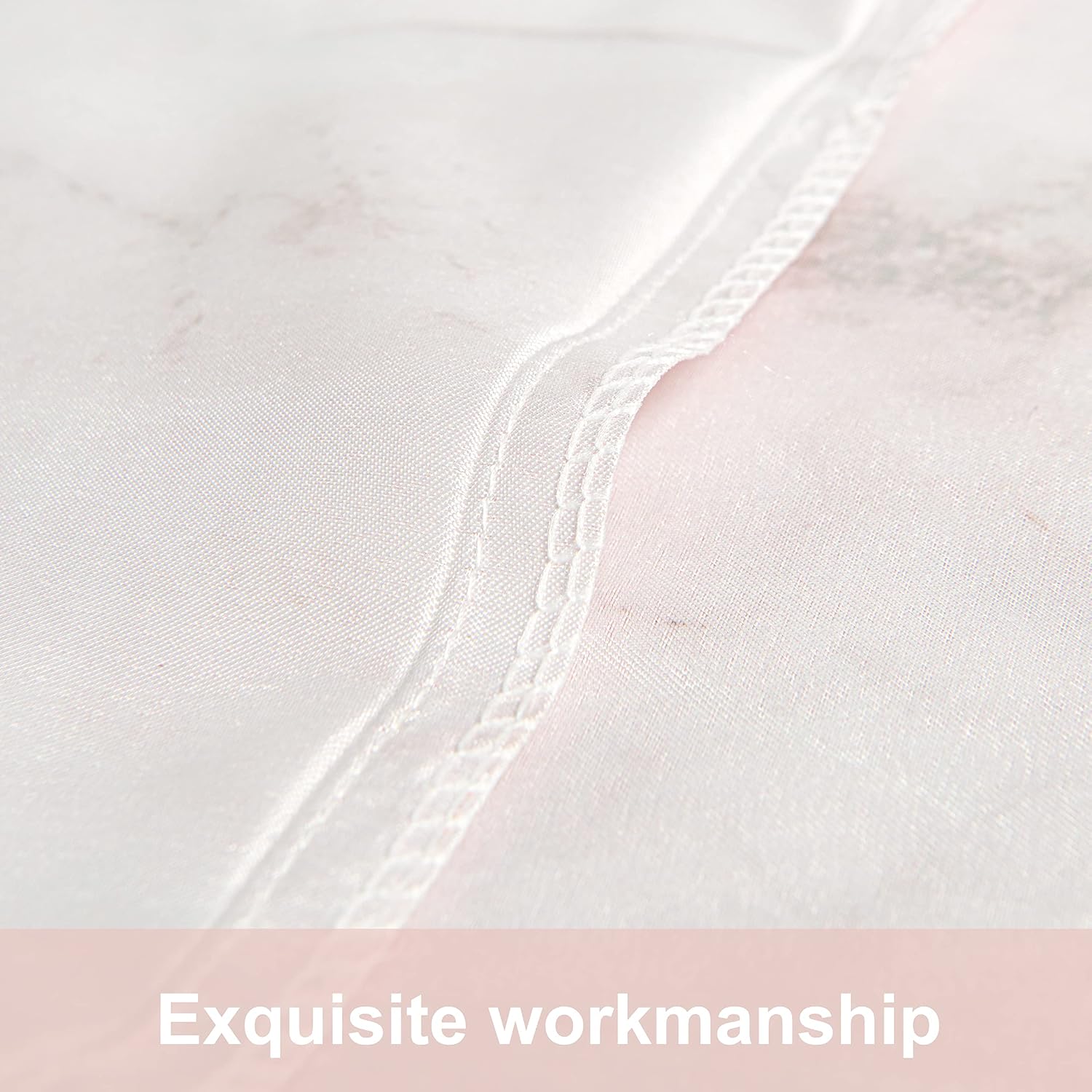 Ntbay 2 Pack Satin Queen Pillowcases for Hair and Skin, Luxurious and Silky Marbling Printed Pillow Cases with Envelope Closure, 20x30 Inch…