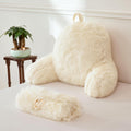 XeGe Faux Fur Reading Pillow Cover (No Filler), Fluffy Back Rest Pillow Case for Sitting in Bed, Adults Kids Shaggy Sit Up Back Support…