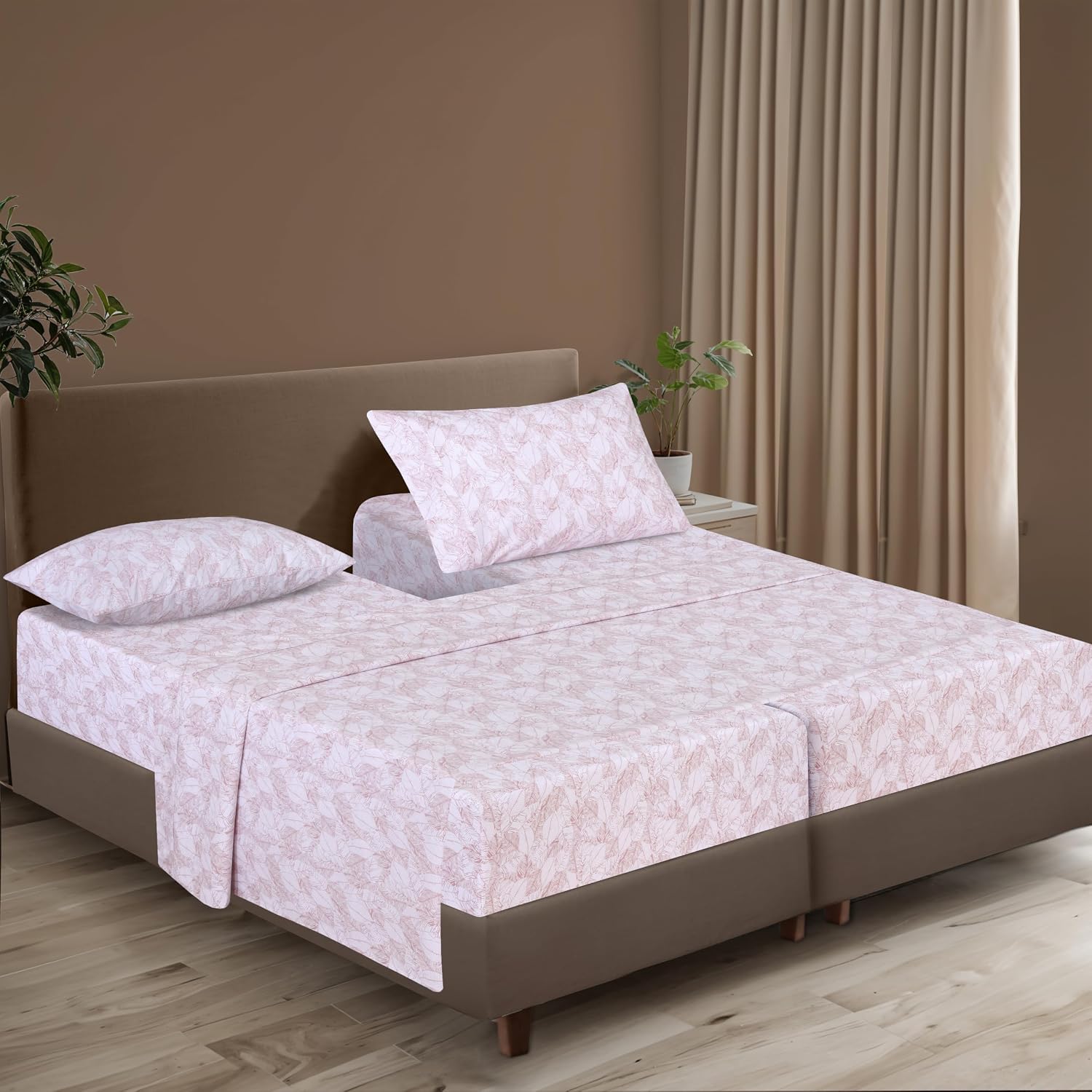 Zoyer 100% Cotton Sheets – Split King Size Percale Bedding, Cooling & Breathable, Durable with a Crisp, Soft & Comfortable Feel, 16" Deep P…
