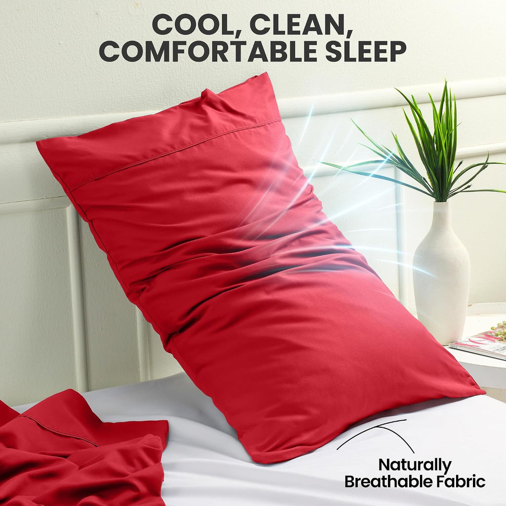 Utopiabedding Utopia Bedding King Pillow Cases - 2 Pack - Envelope Closure - Soft Brushed Microfiber Fabric - Shrinkage and Fade Resistant…
