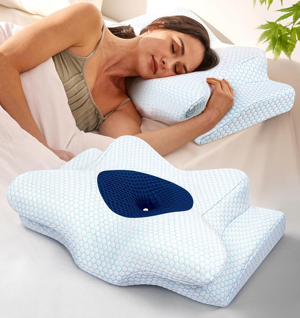 Emircey Sleep Cervical Neck Pillow Sleeping, Ergonomic Contour Side Sleeper Pillows Adults, Cooling Orthopedic Pillow Suppo…