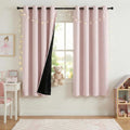 NICETOWN Pink Blackout Curtains for Nursery, 100% Blackout Thermal Insulated Window Drapes Room Darkening Curtains for Girls Baby Bedroom…