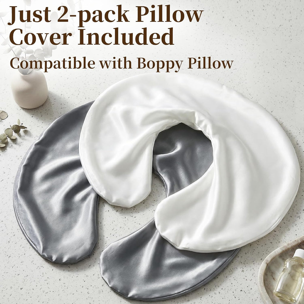 Pro Goleem Satin Nursing Pillow Cover 2 Pack Soft Silk Feeling Feeding Pillow Slipcover for Breastfeeding Moms Fits Standard Infant…