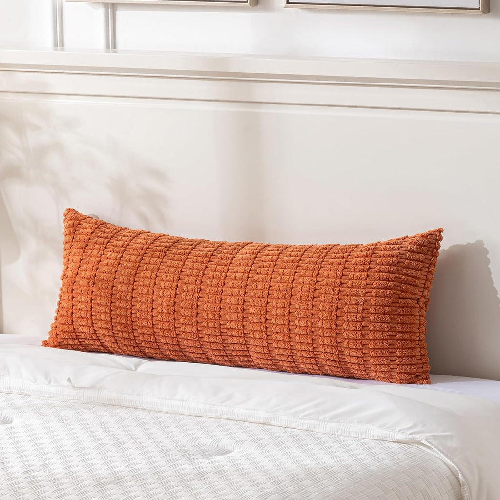 Fancy Homi Decorative Throw Pillow Covers for Bed Couch Bedroom Bench, Soft Corduroy Solid Pillow Case, Rustic Farmhouse Boho Room…