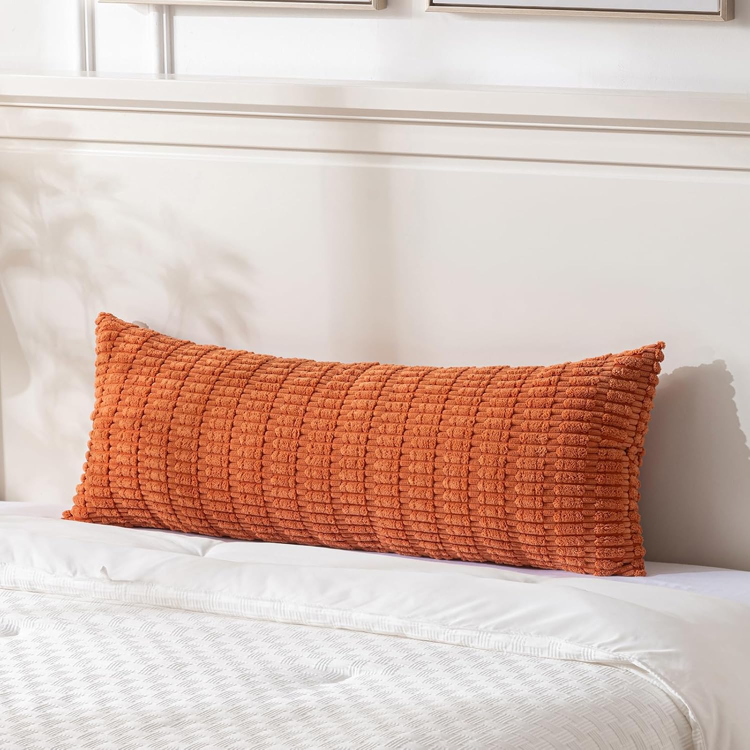 Fancy Homi Decorative Throw Pillow Covers for Bed Couch Bedroom Bench, Soft Corduroy Solid Pillow Case, Rustic Farmhouse Boho Room…