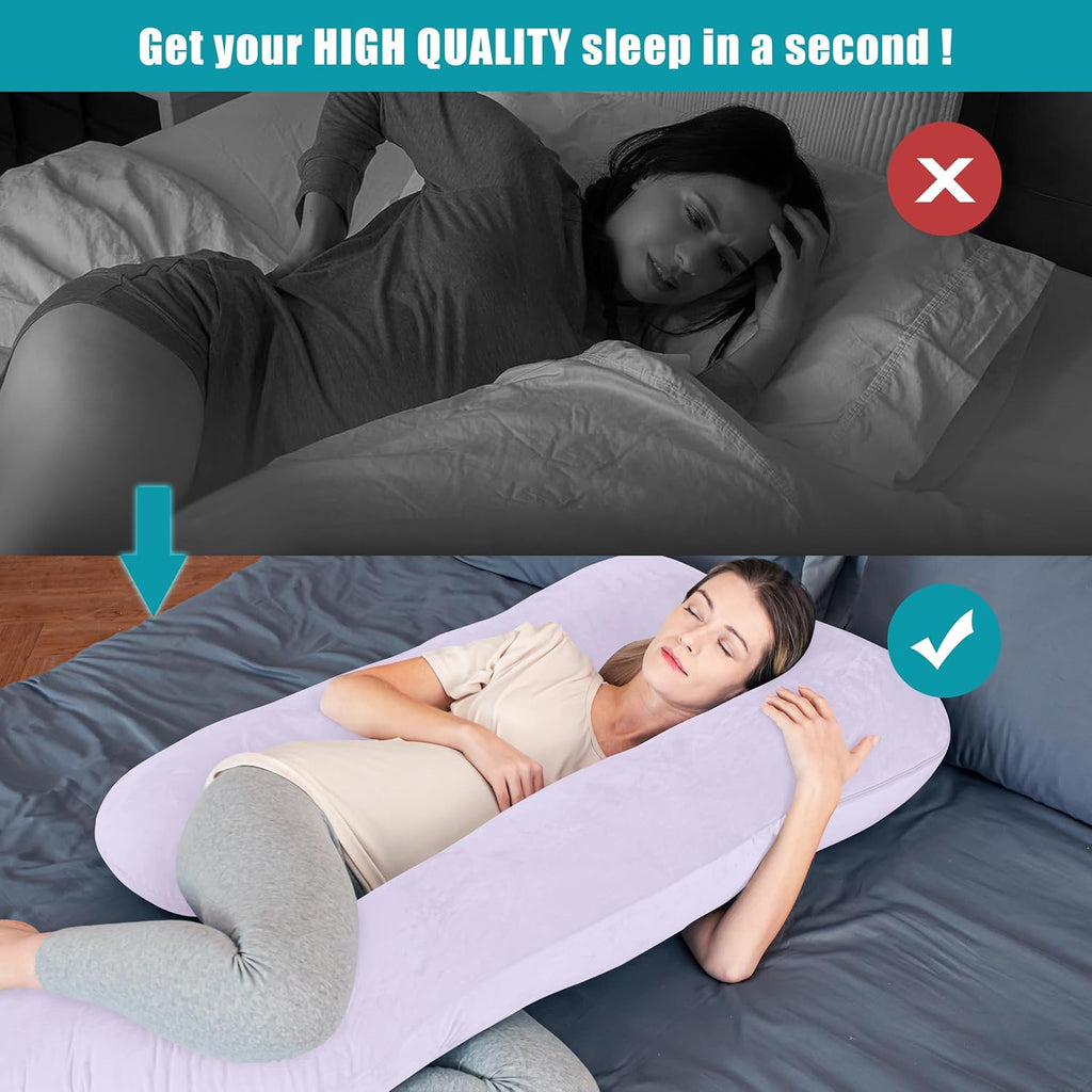 Cute Castle Pregnancy Pillows, Soft U-Shape Maternity Pillow with Removable Cover - Full Body Pillows for Adults Sleeping - Pregnancy…