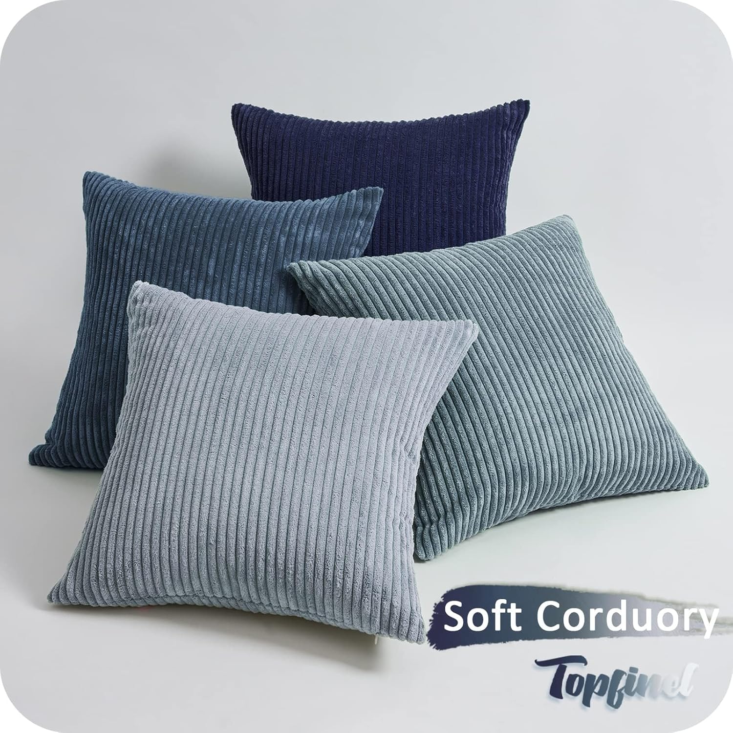 Topfinel Decorative Throw Pillow Covers Cushion Cases, Set of 4 Soft Velvet Modern Double-Sided Designs, Mix and Match for Home Decor…