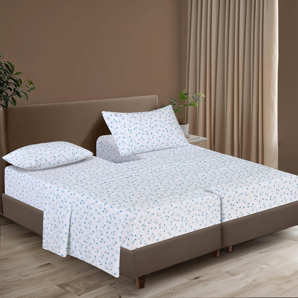 Zoyer 100% Cotton Sheets – Split King Size Percale Bedding, Cooling & Breathable, Durable with a Crisp, Soft & Comfortable Feel, 16" Deep P…
