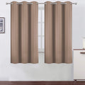 Lemomo Cappuccino Blackout Curtains 42 x 63 Inch Length/Set of 2 Curtain Panels/Thermal Insulated Room Darkening Blackout Curtains for Bedr…