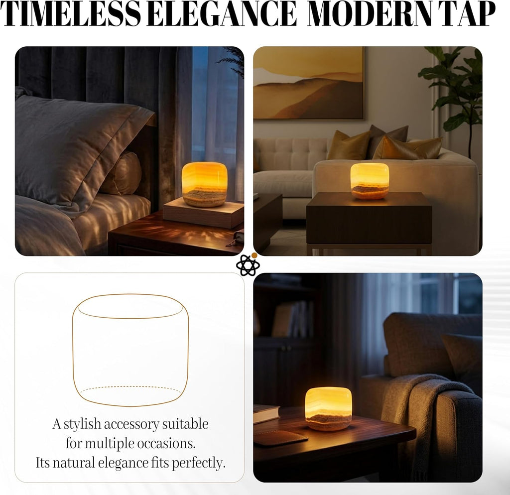 Marmor Marble Lamp Night Light Touch Bedside Table Lamp for Bedroom, Type-C Rechargeable Small Desk Bedside Small Lamps, Eye Caring Dimmable…