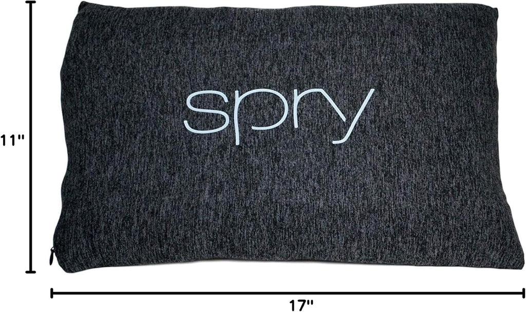 Spry Recovery Pillow Supportive Contouring Pillow with Adaptive Flo-Form Technology Great for Neck and Back Pain (Charcoal)