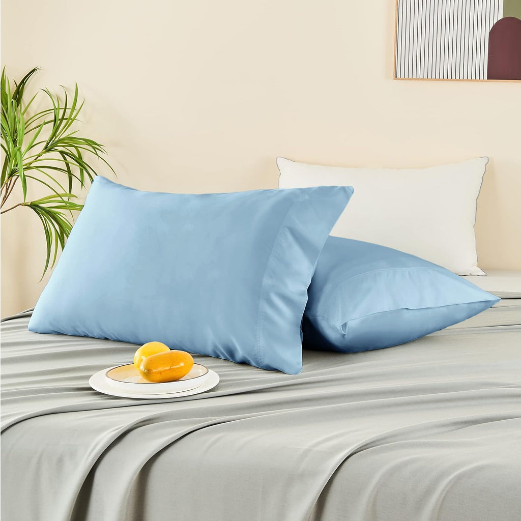 Bedelite King Size Pillow Cases Set of 2, Rayon Derived from Bamboo, Cooling Pillow Cases for Hot Sleepers & Night Sweats, Breathable and S…