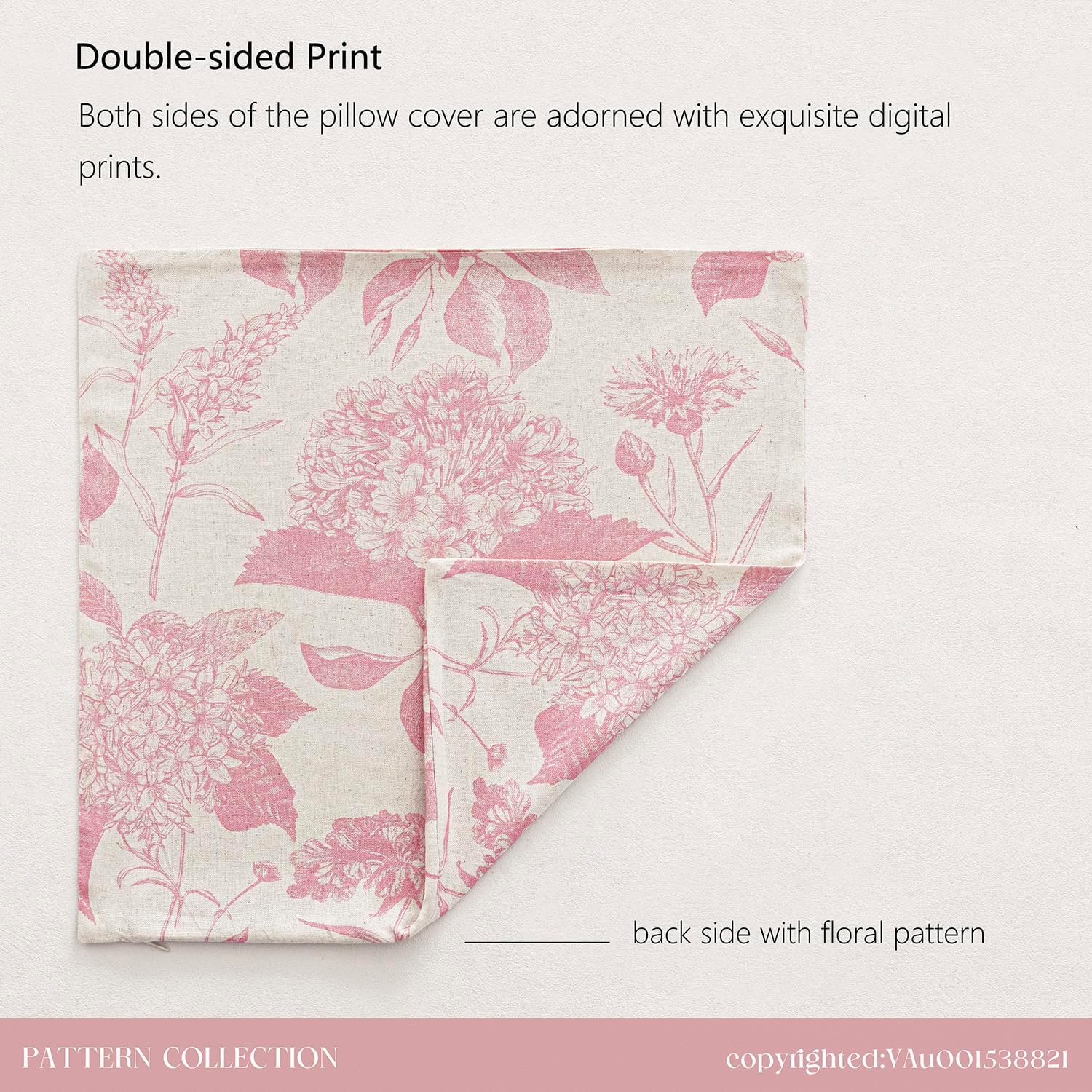 Foindtower Set of 2 Linen Floral Throw Pillow Covers Neutral Vintage Print Decorative Cozy Cushion Covers Farmhouse Boho Home Decor for…