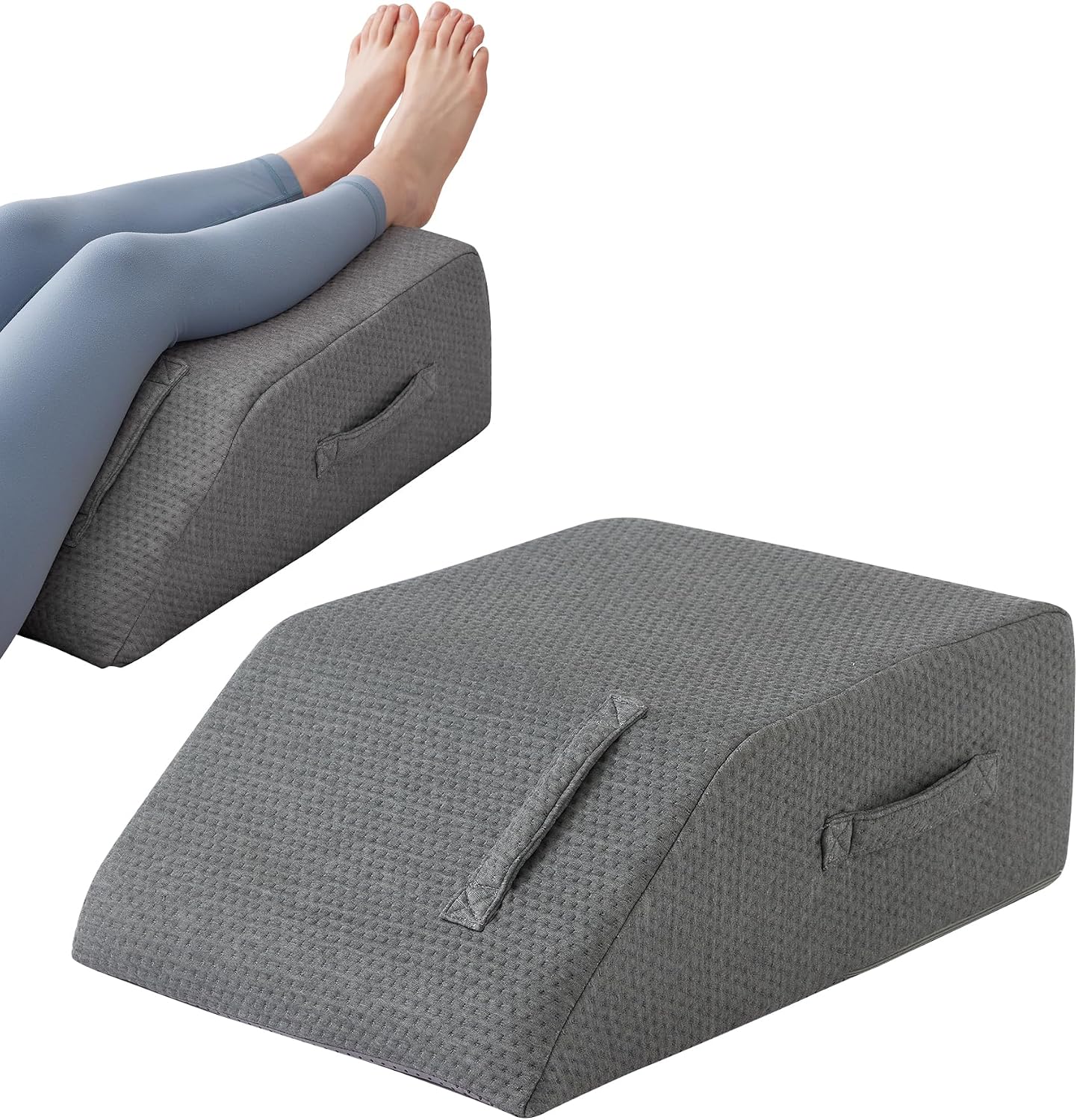 MEGCXIT Leg Pillow Elevation Blood Circulation, Leg Wedge for Elevation for Swelling, Leg Elevating Pillow for After Surgery, Memory Foam…