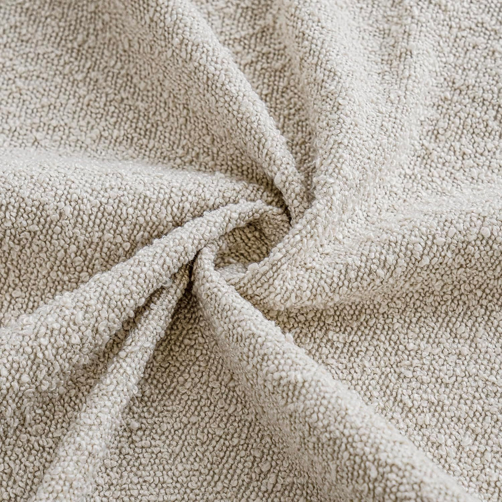 Foindtower Decorative Textured Boucle Throw Pillow Covers Accent Solid Pillow Cases Neutral Long Body Lumbar Couch Cushion Case for Chair…