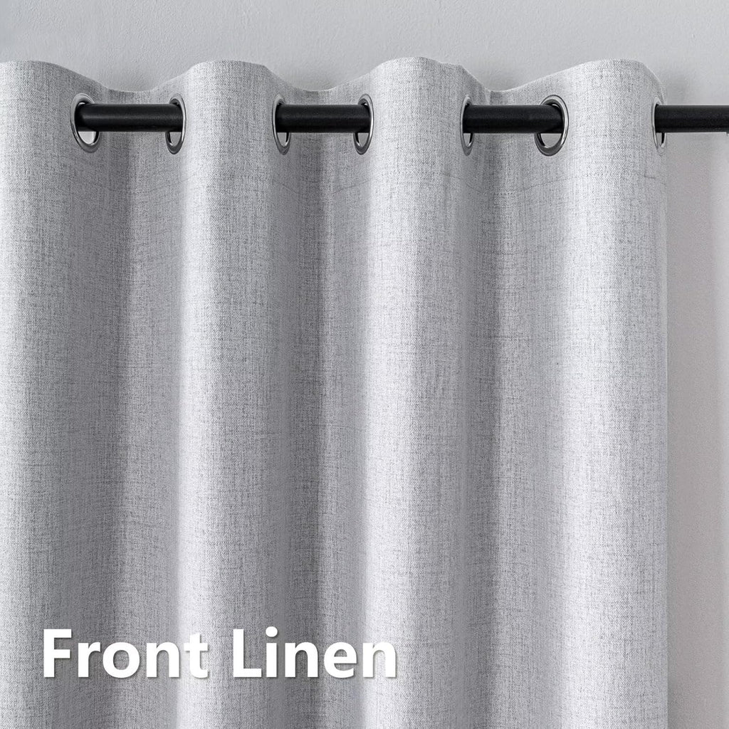 IGEMAEVE Blackout Curtains Customsize for Bedroom,100% Black Out Curtains 1 Panel Thermal Insulated Room Darkening Drapes Off-White…