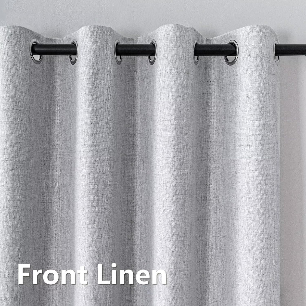 Igemaeve 100% Blackout Curtains for Bedroom 1 Panel, Off-White Curtians 108 Inches Long Thermal Insulated, Blackout Grommet Drapes for Livi…
