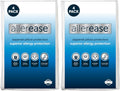 Set of 4 King AllerEase Pillow Protectors - Moisture Wicking, Advanced Allergy Protection - Premium Polyester, Zippered Protectors,(Pack of 2)