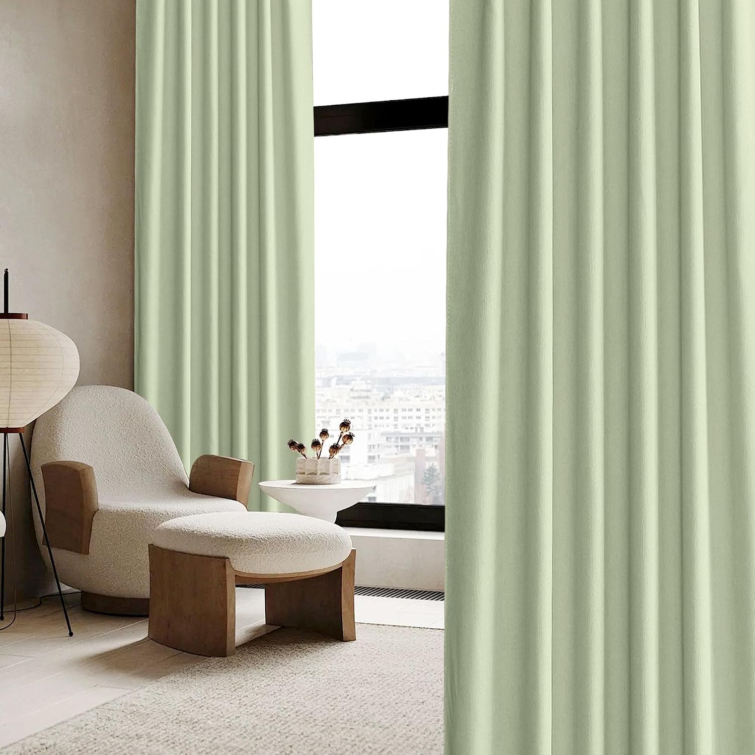 Rybhome RYB HOME Velvet Chenille Window Curtains 100 inches Long, Thick Blackout Thermal Insulated Vertical Luxury Drapes for Bedroom Nurse…