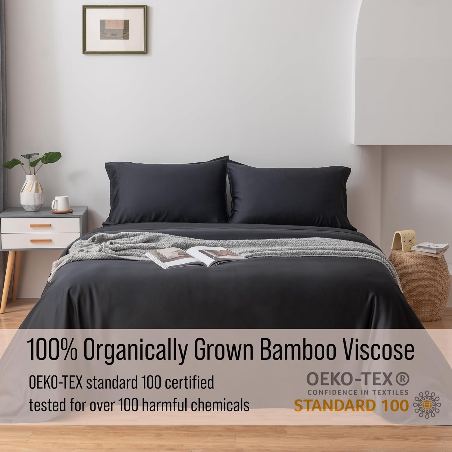 Bella Coterie Luxury Bamboo Viscose Full Size Sheet Set | 100% Organically Grown | Ultra Soft | Cooling for Hot Sleepers | 18" Deep…