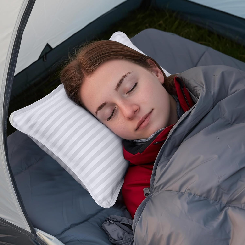 Utopiabedding Utopia Bedding Travel Pillow for Airplane, Car and Toddlers (White, 2 Pack), Neck Support for Travelling, Down Alternative Fi…