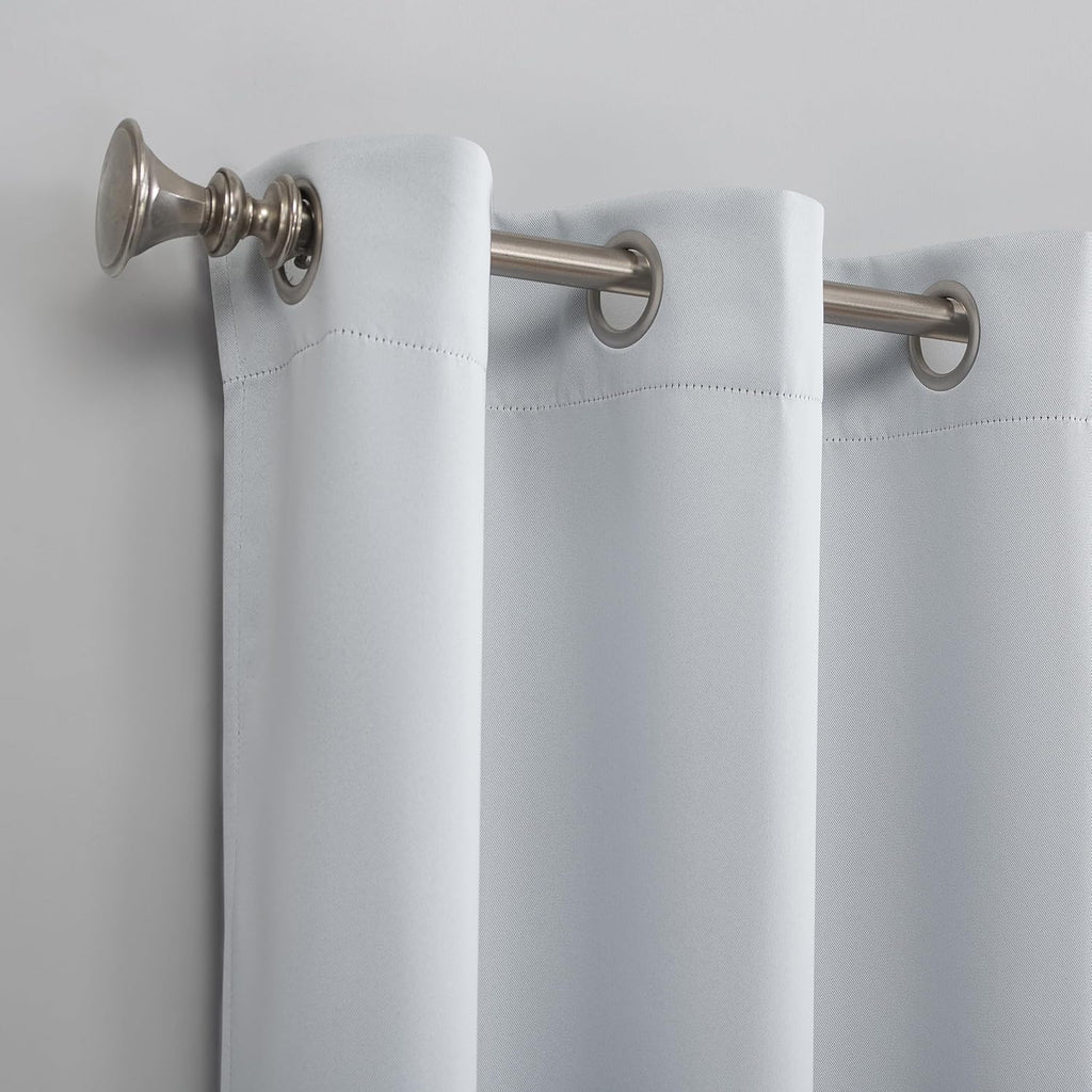 Sun Zero Easton Energy Saving Blackout Grommet Curtain Panel, Oyster White, 40" W x 120" L (1 Panel)