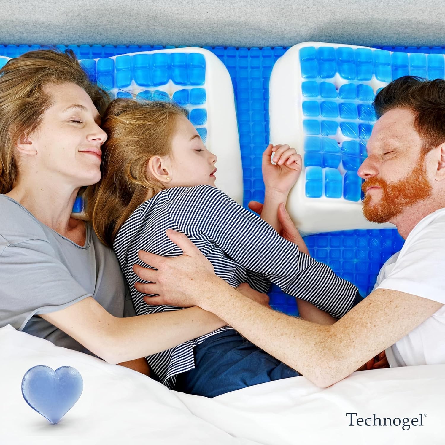 Technogel Anatomic Cooling Gel Pillow – Dual-Height (5.5" & 4.5") Cervical Spine Support, Memory Foam Base, Washable Cover, Side & Back Sle…
