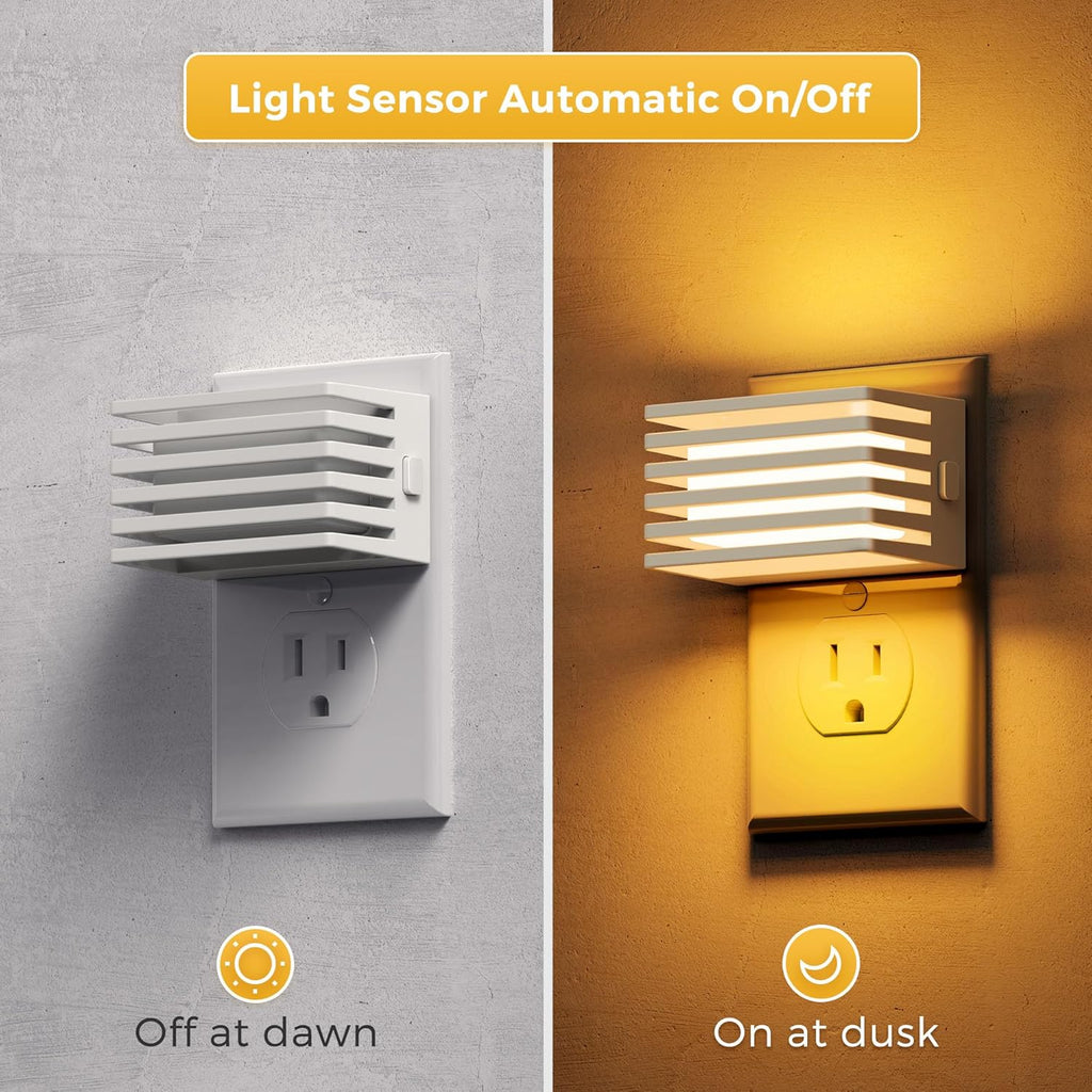 Llohasled L LOHAS LED Modern Plug in Night Light with Dusk to Dawn Sensor, 2000K Amber Warm Night Lights Plug into Wall, Dimmable Night Lig…