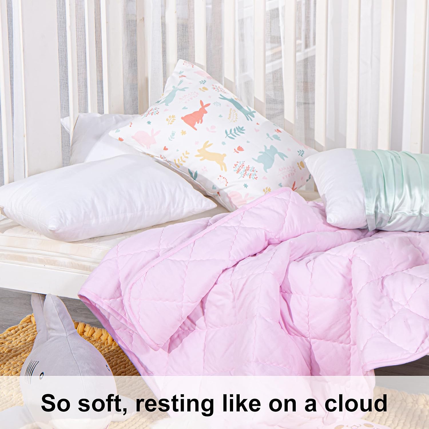 Ntbay 2 Pack Cotton Down Alternative 13x18 Pillows, Machine Washable - Soft and Breathable Travel Small Pillows for Sleeping, Ideal for Day…