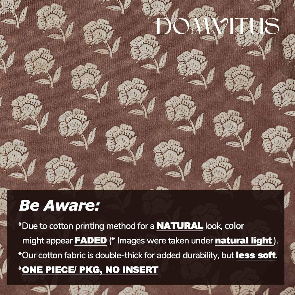 Domvitus Floral Pillow Covers 20x20 Throw Pillow Covers Decorative Farmhouse Block Floral Print Vintage Pillow Cover for Living Room Couch…