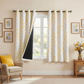 Meetsky 95% Blackout Curtains 63 Inches Length for Bedroom - Room Darkening Yellow Curtain for Kids Room, Thermal Insulated Drapes for Livi…
