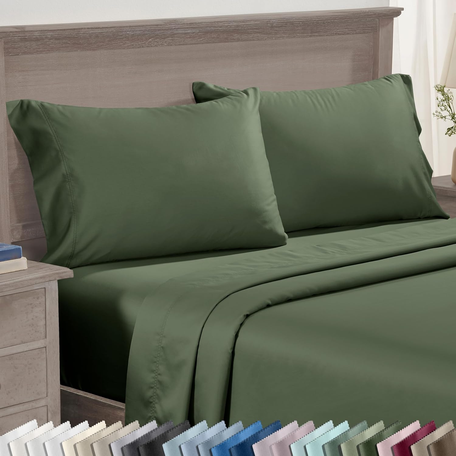 CaliforniaDesignDen California Design Den Standard/Queen Pillow Cases Set of 2 - Luxuriously Soft 600 Thread Count, 100% Cotton, Crisp Sate…