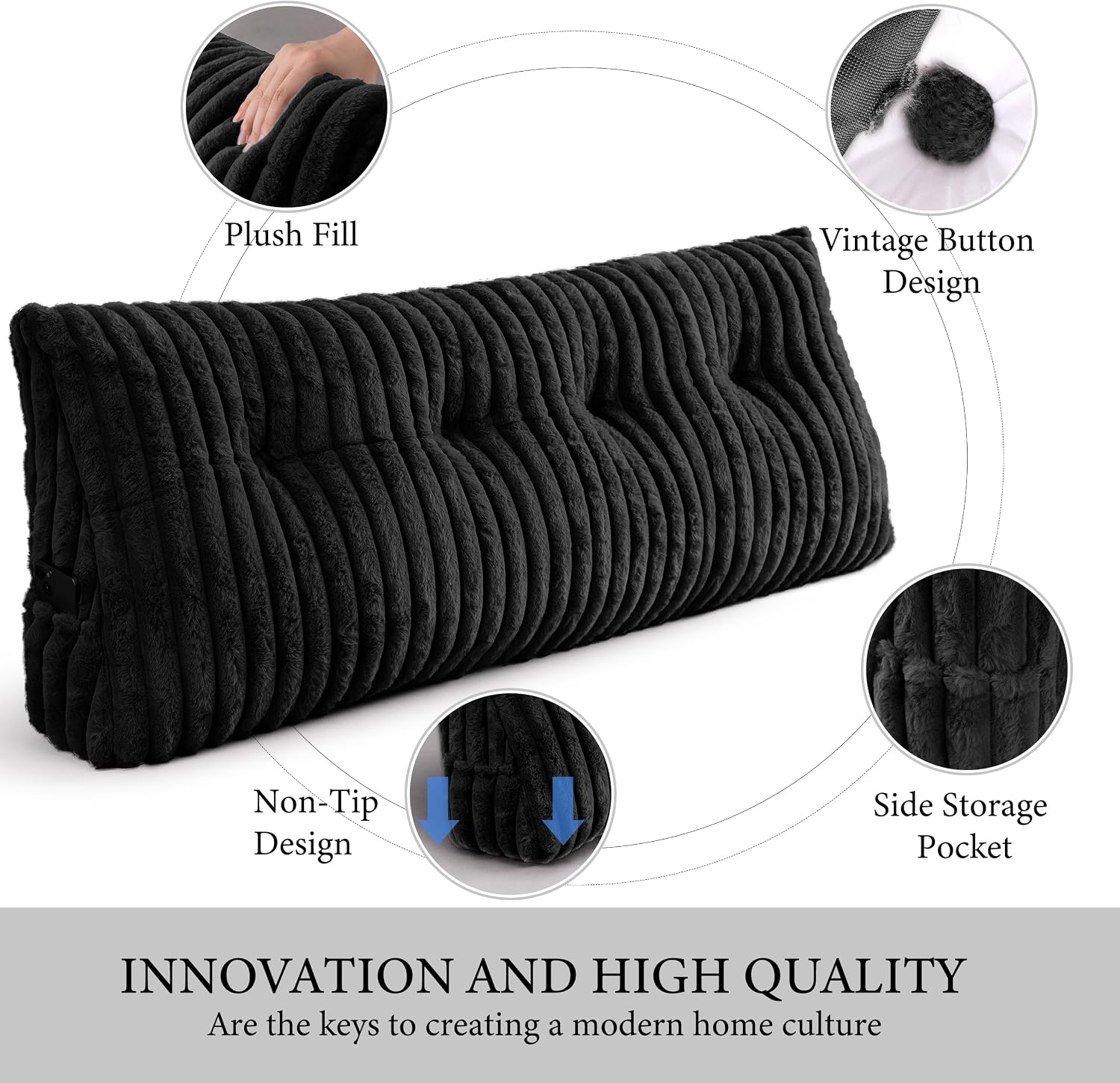 Headboard Pillow Full, Triangular Wedge Pillow Headboard Full, Cushion Headboards Reading Pillows, Backrest Pillows for Sitting in Bed or…