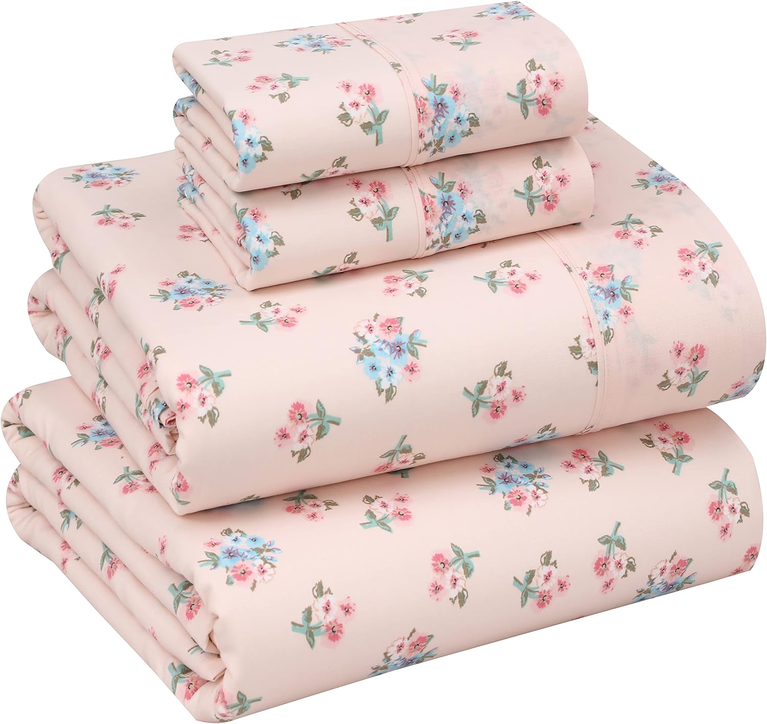 Ruvanti 100% Cotton Percale Sheets California King Size – Crisp Cooling Bed Sheets for Hot Sleepers, Deep Pocket 14”, Soft Breathable & Dur…
