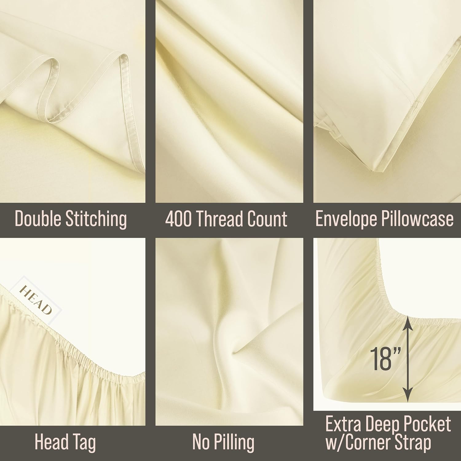 Bella Coterie Luxury Bamboo Viscose King Size Sheet Set | 100% Organically Grown | Ultra Soft | Cooling for Hot Sleepers | 18" Deep…