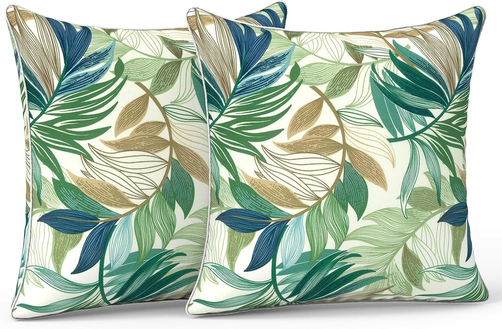 LVTXIII Outdoor/Indoor Pillow Covers, Patio Fade Resistant Throw Pillow Covers ONLY, Waterproof Farmhouse Accent Cushion Cases for Sofa…
